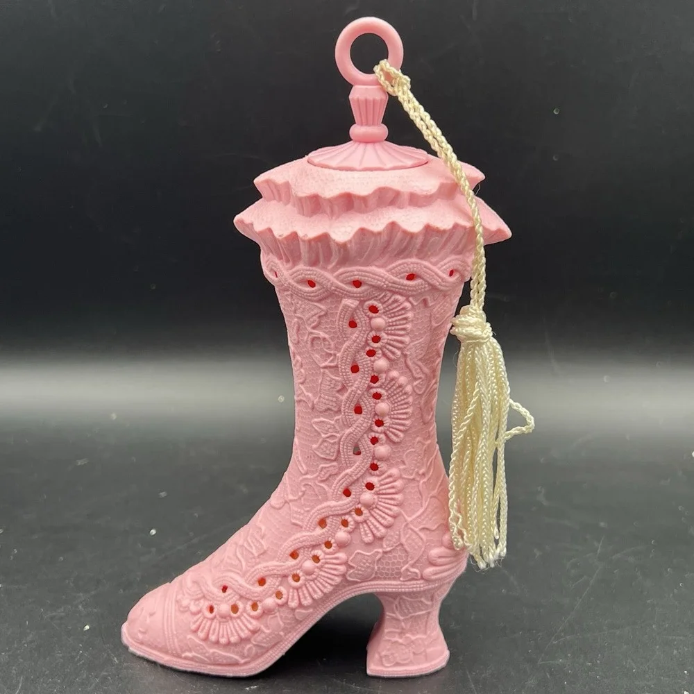 3 Avon Closet Pomander Potpourri FRILLY BOOT, Blue Bird Bag with Cherubs 70s VTG
